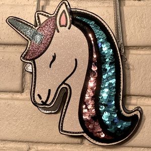 Reverse Sequins Unicorn Purse